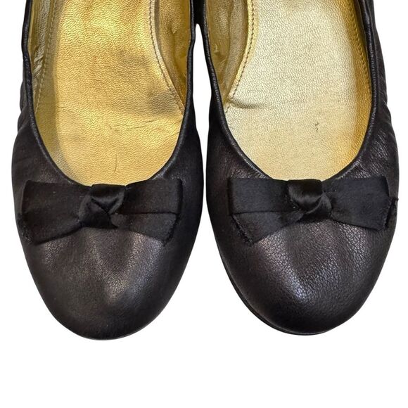 Black Ballet Flats Round Toe J. Crew Balletcore Minimalist Classic Size 8 - Picture 2 of 8